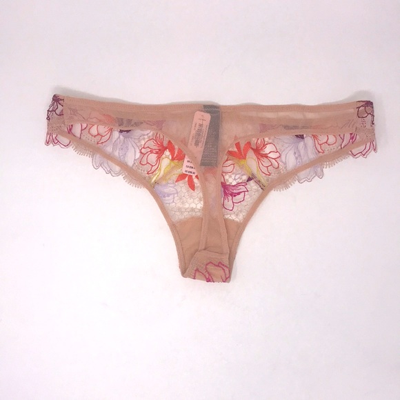 🧡 Rare Victoria’s Secret Embroidered Thong 🧡 - Picture 2 of 4